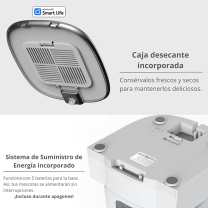 COMEDOR SMART AUTOMATICO PARA MASCOTA 2 PLATOS